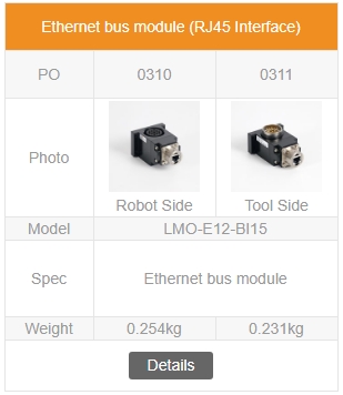 Ethernet bus module (RJ45 Interface)