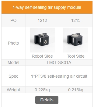 1-way self-sealing air supply module