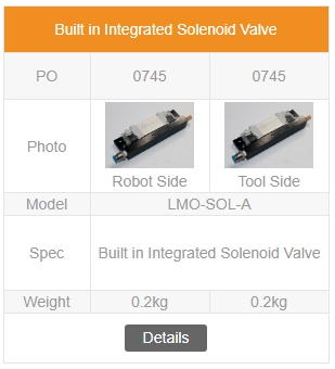 Built in Integrated Solenoid Valve